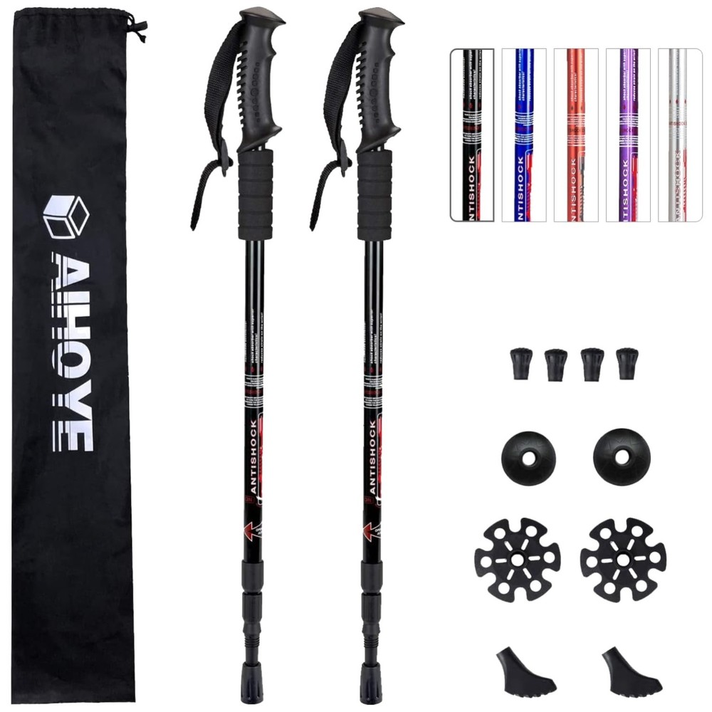 Collapsible Hiking Poles with 10 Replacement Tips