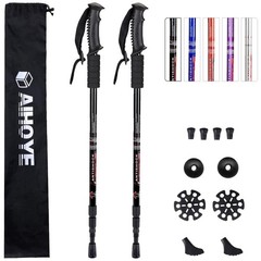 Collapsible Hiking Poles with 10 Replacement Tips