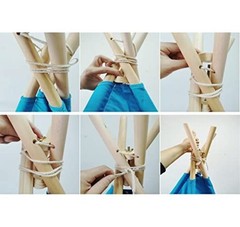Teepee Stabilizer Pole Fixator Anti-Collapse Kit for 4 Poles Teepee Tent –