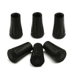 6-Pack Replacement Rubber Tips (Longer Caps) – Fits Most Hiking Sticks, Trekk…