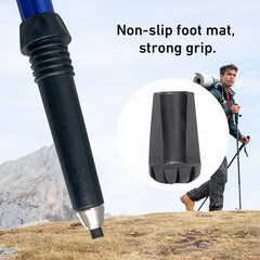 5-Section Portable Outdoor Fold Trekking Pole Walking Hiking Stick Telescopic Cl