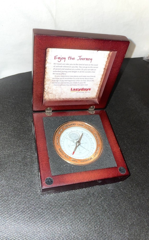 Lazydays Wooden Box Promotional/ Giveaway Compass RVing- This is Home