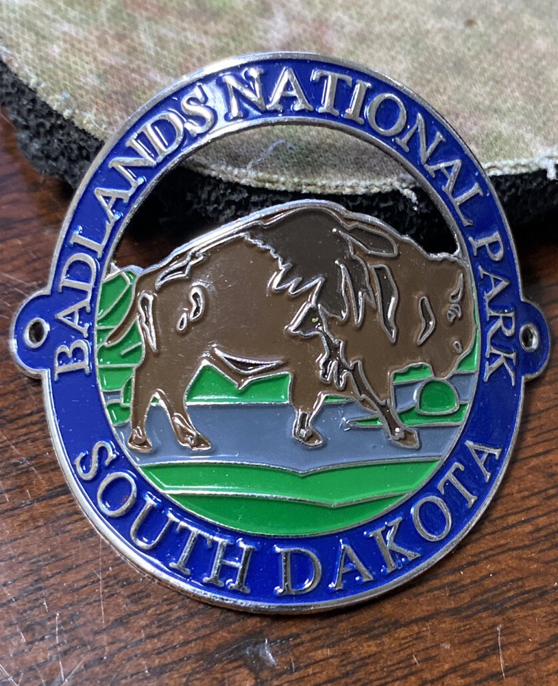Cutout Badlands National Park SD South Dakota Hiking Staff Stick Medallion NEW