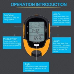 Multifunction Digital Altimeter, Waterproof Handheld GPS Navigator Tracker with