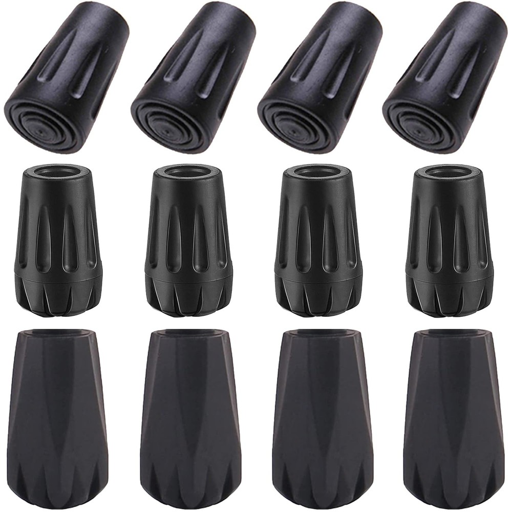 Trekking Pole Rubber Tips Accessories Hiking Pole Rubber Tips 12 Pieces (Mix …