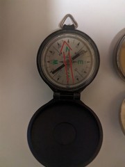 Set of 2 Vintage liquid filled pocket compasses. 1 German 1 Japan both working