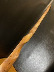 58″ Cedar Wood Twisted Staff Hiking Stick Walking Cane HandMade USA 2001 Vintage