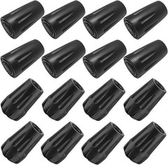 Trekking Pole Accessories Extra Thick and Wear Resisting Rubber Tips Black
