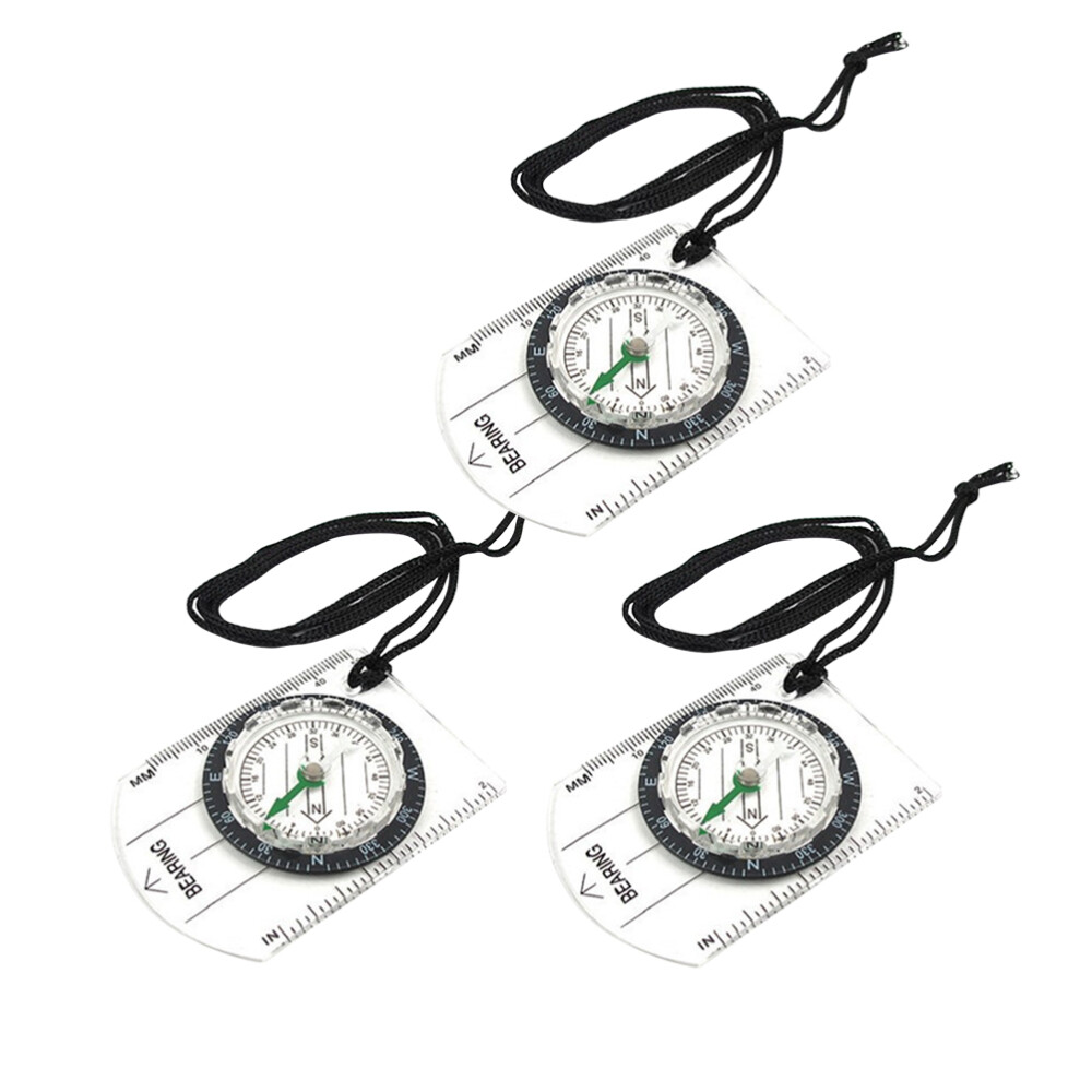 3Pcs Orienteering Compass for Off-road Work Hiking Outfit Metal