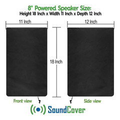 Dust Cover for Bookshelf For Speakers Oxford Material 12x11x18 13x15x22 Inches