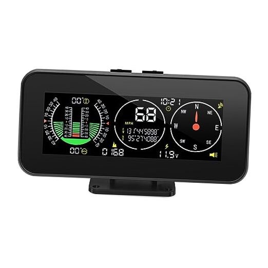 Car Inclinometer Angle Slope Meter Digital HUD GPS Level Tilt Meter , Real