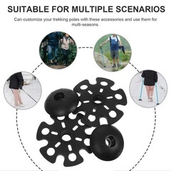 4Pcs Durable Rubber Climbing Trekking Pole Tips for Alpenstock Hiking