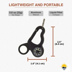 Sun Company MagniComp – Compass/Magnifier/Carabiner