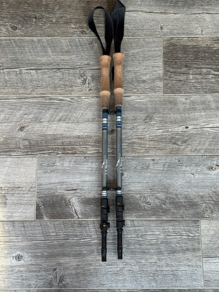 New LL Bean Ridgehiker Komperdell Hiking Poles Lightweight Adjustable Trekking