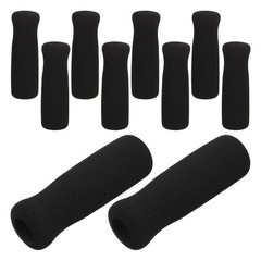 10Pcs Durable Sponge Crutch Handle Grips Non Slip Padded Cane Covers Black
