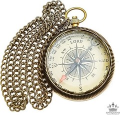 Compass with Authentic Leather Case Brass Compass Directional Compass