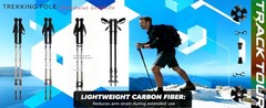 Carbon Fiber Trekking Poles Ultra Lightweight Hiking Poles Walking Sticks with