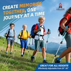 Lightweight Collapsible Kids Hiking Poles – Retractable Kids Hiking Stick, Teles