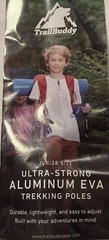 Hiking Poles, Youth Size, Entends 24″ to 40″ Blue Aluminum, Snow & Dirt + NEW !
