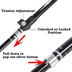 Single Trekking Pole | 7075 Aluminum Anti-Shock, Ultralight, Adjustable & Col…