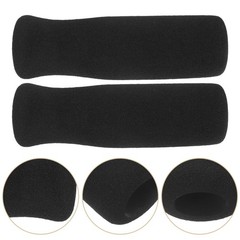 2Pcs Crutch Handgrips Black Nbr Material Soft Non Slip Handle Cushion Covers