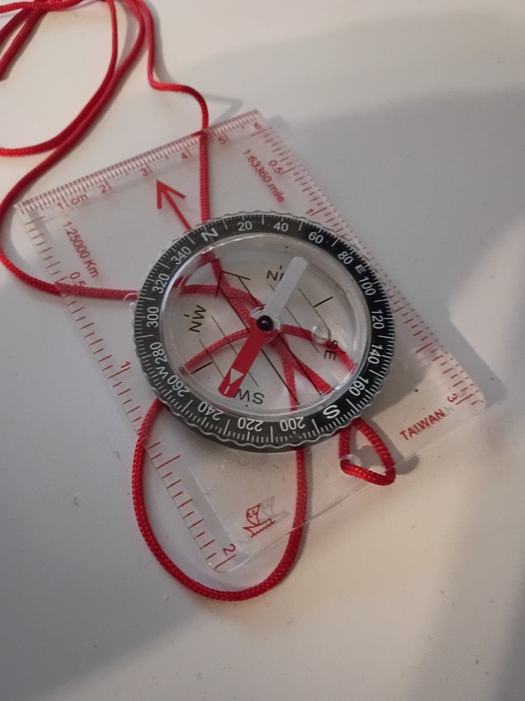 Compass Map plastic necklace