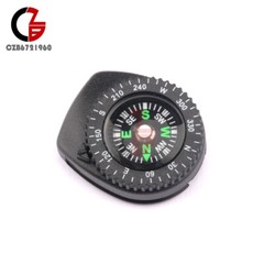 2PCS Mini Clear Liquid-filled Button Compass Clip on band Outdoor Molle Backpack