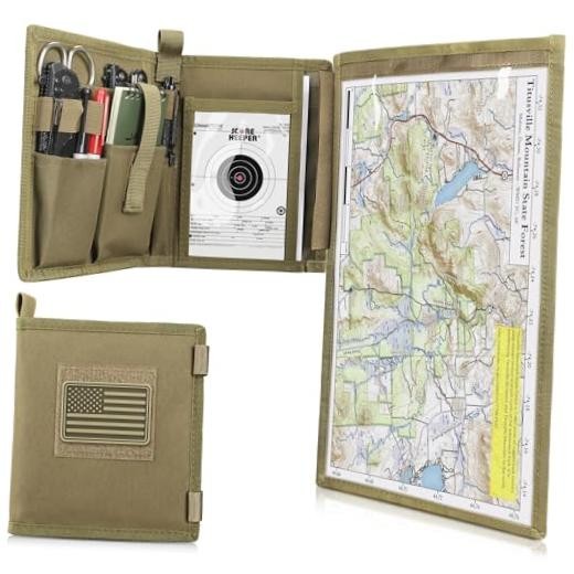 Tactical Pouch Military Map Case Holder Army Foldable Map Storage Coyote Tan