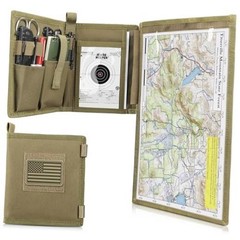 Tactical Pouch Military Map Case Holder Army Foldable Map Storage Coyote Tan