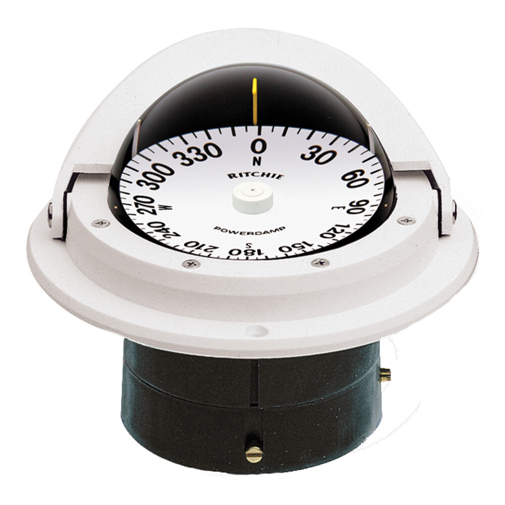 Ritchie F-82W Voyager Compass – Flush Mount – White F-82W UPC 010342140067