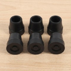 6Pcs Reusable Rubber Walking Cane Tips Replacement for Quad Canes Black