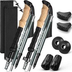 Hiking Poles Walking Poles Walking Poles 110-130cm Folding Adjustable Lightweight