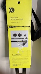 Trekking Poles Hiking by All In Motion Adjustable Aluminum Black New In Box NWT