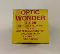 Optic Wonder 3 x 35 Vintage Wondascope Italy Compass Magnifying Binocular in Box