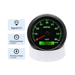 ARTILAURA GPS Speedometer 85mm 3-3/8″ Digital Odometer 80MPH Speed Gauge 7 Co…
