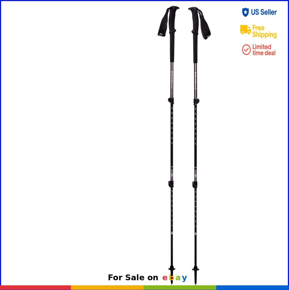 Trekking Poles Pair Lightweight Aluminum FlickLock Adjustable Foam Grip Hiking
