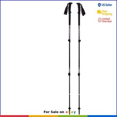Trekking Poles Pair Lightweight Aluminum FlickLock Adjustable Foam Grip Hiking