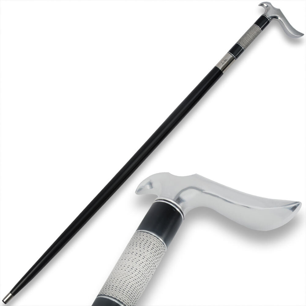 Gil Hibben Walking Cane | Black | Stainless Steel Handle | Overall 37 3/8″