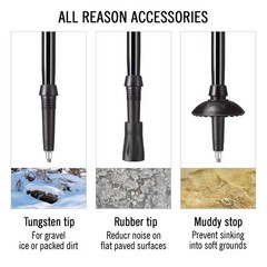 2 PCS Trekking Poles Collapsible Hiking Aluminum 7075 Adjustable Walking Stick