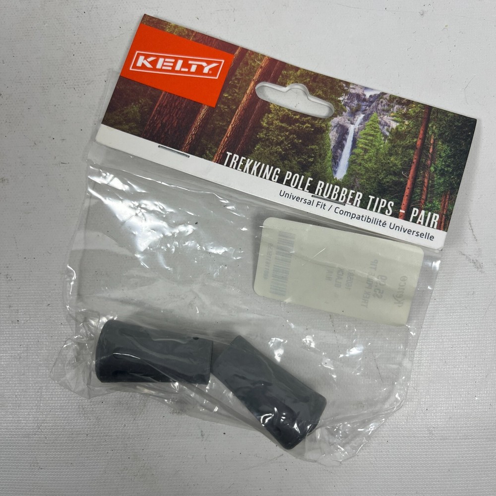 KELTY Trekking Pole Thermo Plastic Rubber Tips Pair Universal Fit Black NEW