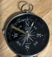 Flip Lid Compass Pendant – 1 3/4″