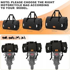 Waterproof Motorcycle Dry Bag Roll-top Motorcycle Tail Bag with Air 30L Black