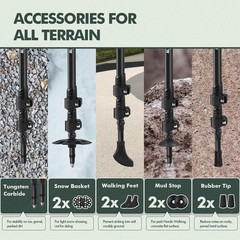 Nordic Walking Stick, TP1 Hiking Poles Retractable Lightweight 7075 Aluminum,…