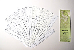 Explorer Set of 26 Map Rulers for Plotting GPS Coordinates