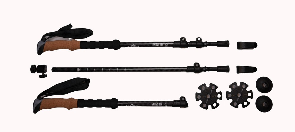 Immersion Outdoors Carbon Fiber Trekking Poles with 1/4×20 Post BRAND NEW