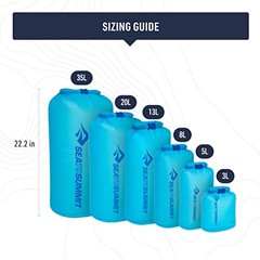 Sea to Summit Ultra-Sil Dry Bag, Ultralight Waterproof Dry Atoll Blue 13 Liter