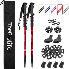 Nordic Walking Trekking Poles – Anti-Shock, Quick Lock, Telescopic, Ultralight