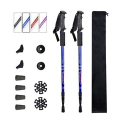 Trekking Poles 2 Pack Shock Absorbing Adjustable Collapsible All Terrain