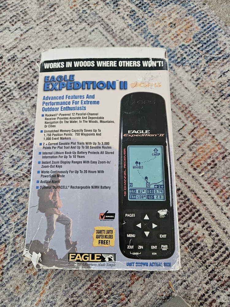 Eagle Expedition II V3 GPS Mapping Unit 12 Channel Sat Receiver