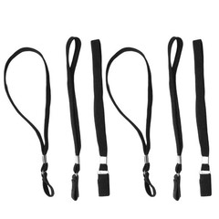 6Pcs Hiking Rope Black Fiber Strong Lanyard for Walking Stick Outdoor Use